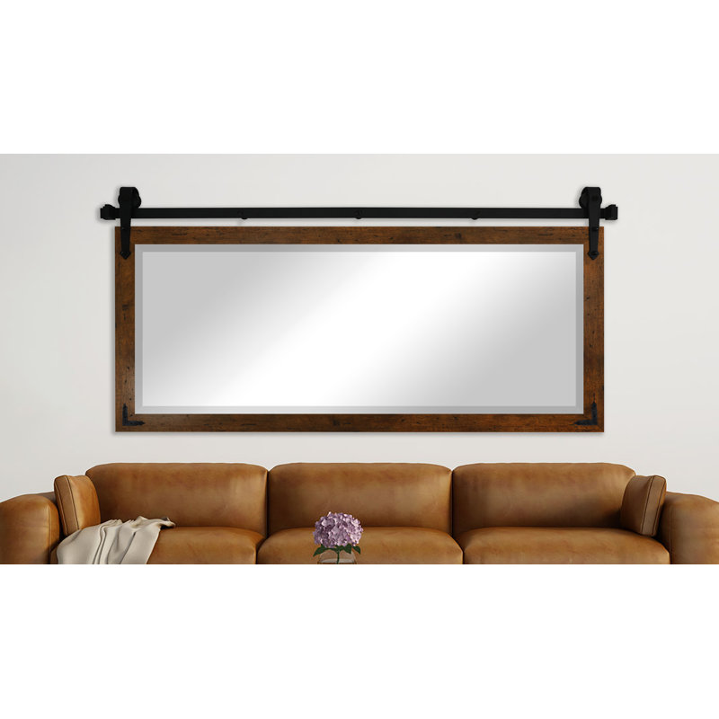 Miroir pleine grandeur N Peace, H 32 po x l 66 po, Noyer clair