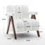 Fauteuil Dormon rembourré avec pieds en bois massif-1398806990
