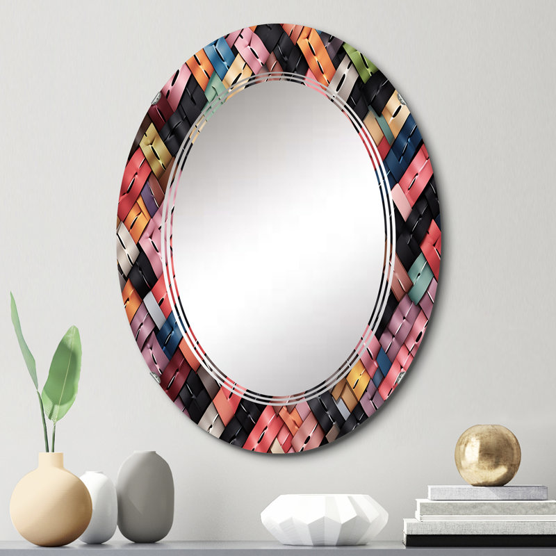 Sheppey - Miroir mural tendance ovale, 30 po x 20 po