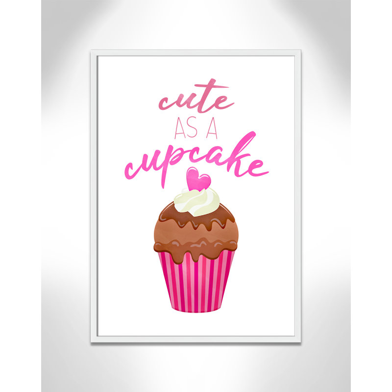 Mignon comme un petit gâteau Mignon comme un petit gâteau, H 35,5 po x l 25,5 po x P 1,19 po, Encadré de boîte blanc
