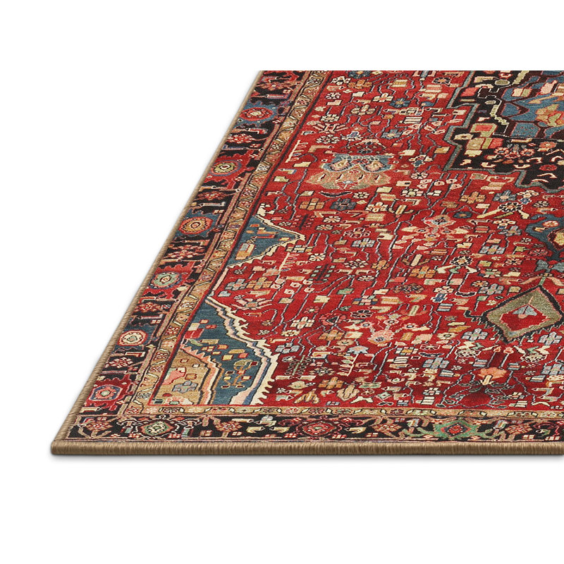 Tapis rouge à motif sud-ouest, Rectangle 5 pi x 7 pi