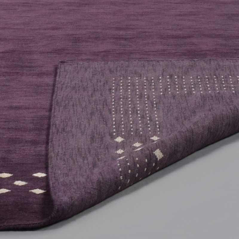 Tapis Anley en laine écologique tissée à la main - 122 x 183 cm, rectangulaire | Violet | Design contemporain | Tapis de salon, chambre