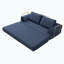 Canapé-lit convertible, canapé-lit pliant en velours côtelé, matelas de lit futon avec oreillers, canapé désossé pour le salon, bleu-1079136583