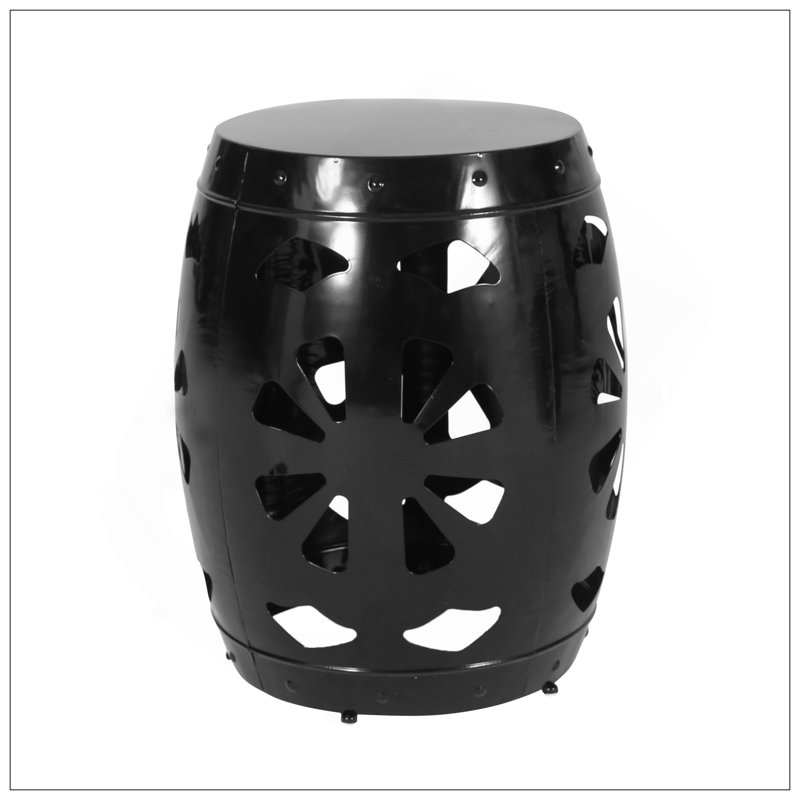 Metal End Table -Large, Black