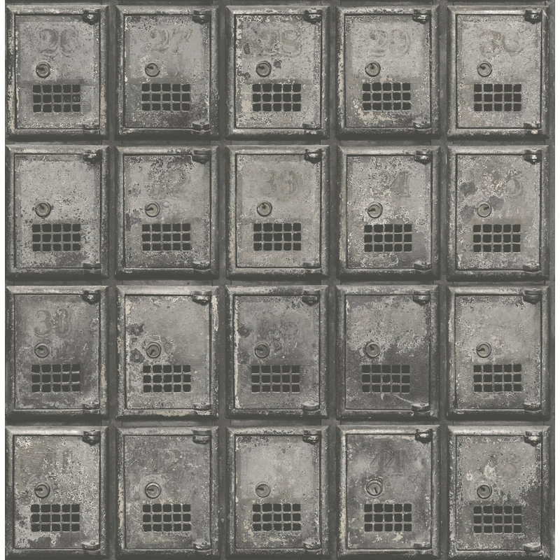 Taft P.O. Rouleau de papier peint L 33 pi x l 20,5 po Boxes, Gris anthracite