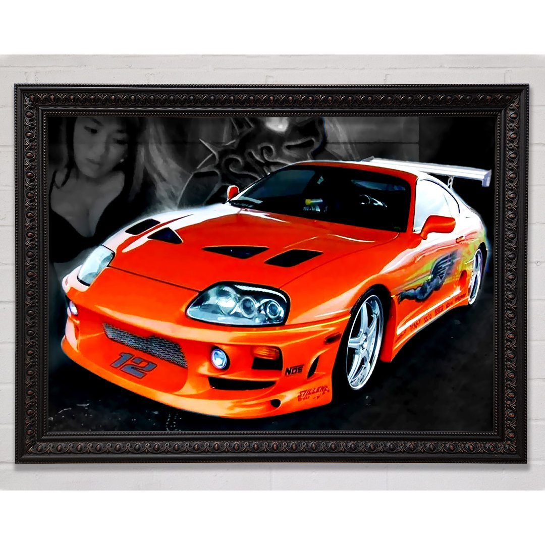 Toyota Supra Fast And The Furious - Einzelner Bilderrahmen Kunstdrucke