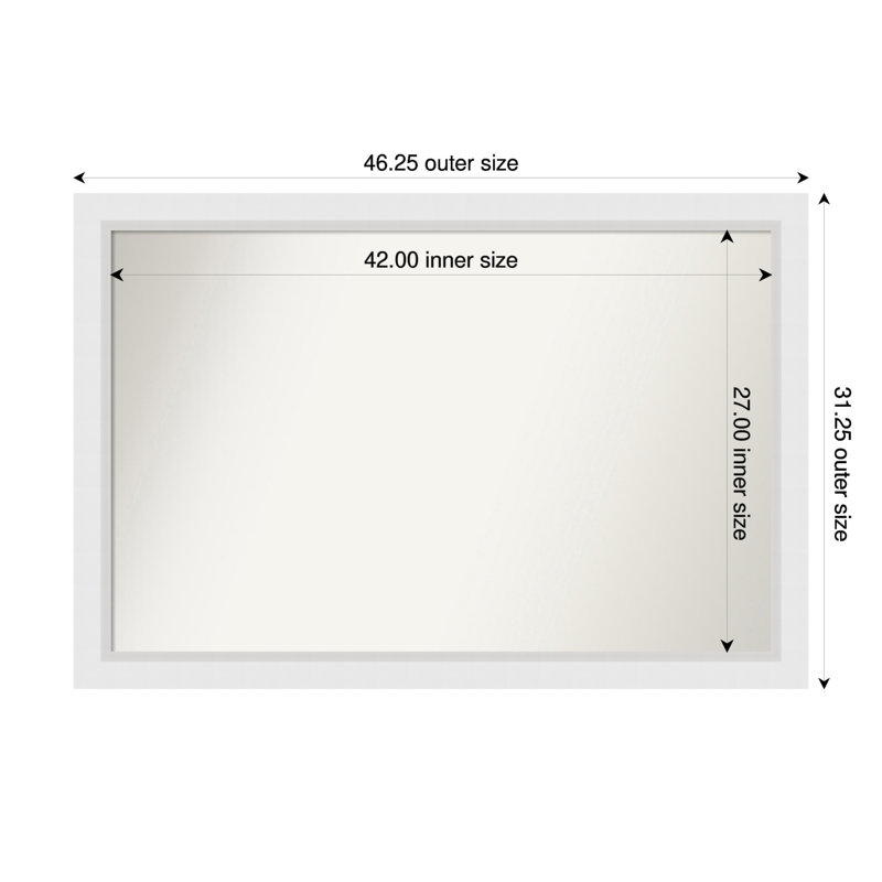 Miroir mural Marja, Rectangle, 31,25 po x 46,25 po