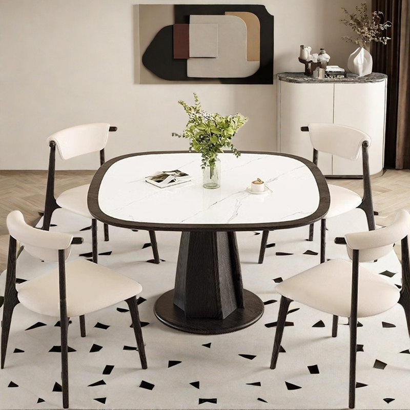 Table et chaise de salle à manger rétro, H 29,5 po x L 43,3 po x l 43,3 po