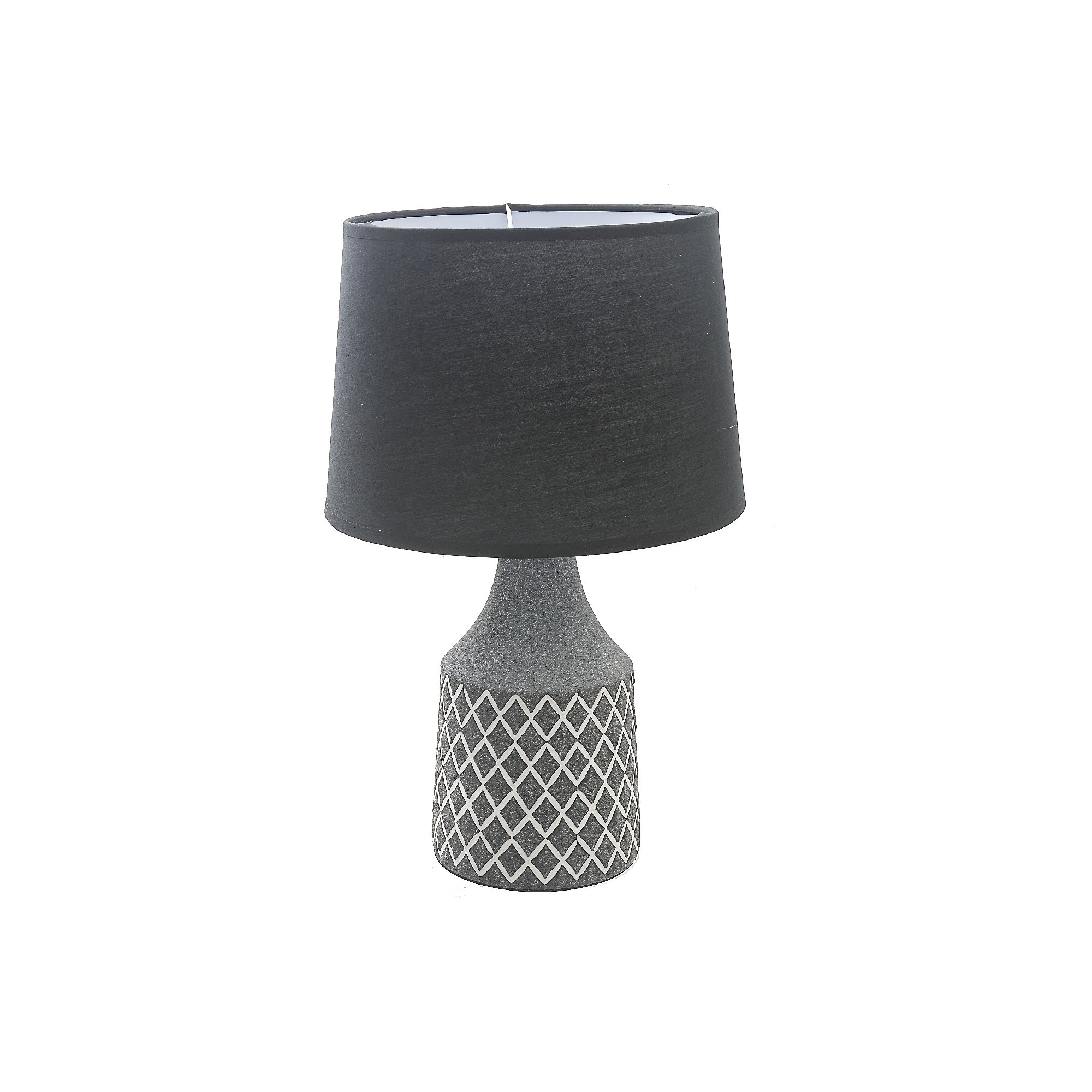 Corrigan Studio® Ceramic Table Lamp With Shade (Black Diamond) | Wayfair