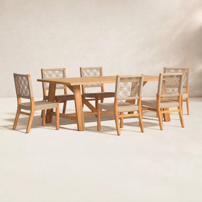 Seras 90" Teak Patio Dining Set