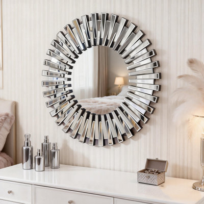 Freelon Round Sunburst Accent Mirror