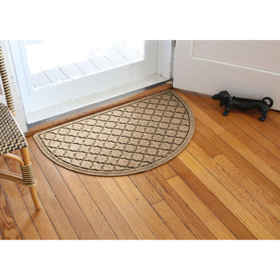 WaterHog Cordova 24 in. x 39 in. Half Round Indoor Outdoor Doormat
