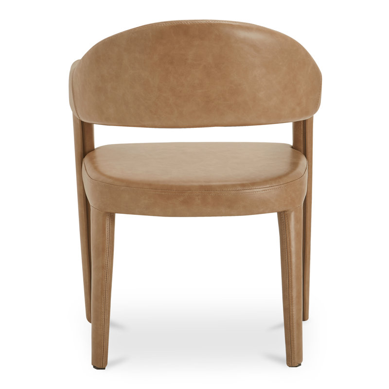 Martens Leather Upholstered Armchair, Brown