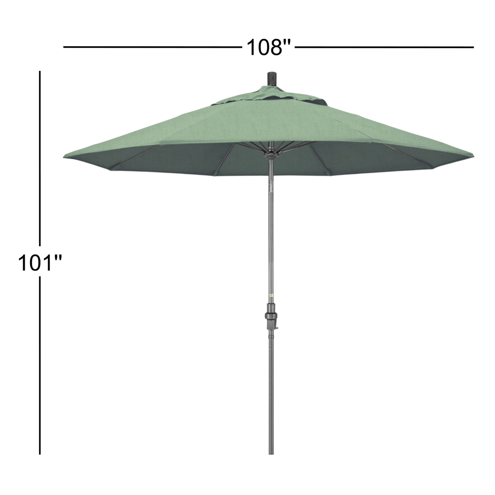Lisah 108'' Outdoor Umbrella, Spa Performance Canvas