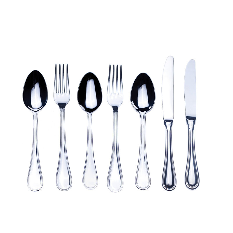 Ensemble de couverts Boheme avec couteaux H / H - 42 pièces - Acier inoxydable