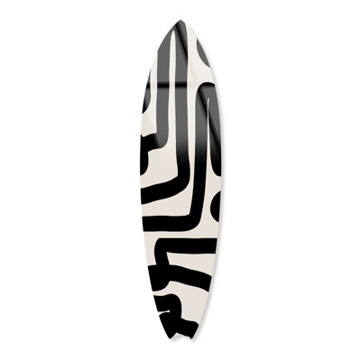 «Line Articles Surfboard I», art mural acrylique côtier par Notoriart