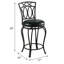 Tabouret de comptoir noir avec siège rembourré et pivotant - base en métal, H 39 po x l 19 po x P 17 po, H 24 po, profondeur 16,75 po, poids maximal de 200 lb, décoration de salle à manger, hauteur traditionnelle 39 po, largeur 19 po Hauteur,
