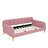 Daybed Wrapped In Fabric Upholstery And Resting On Robust Legs-880418966