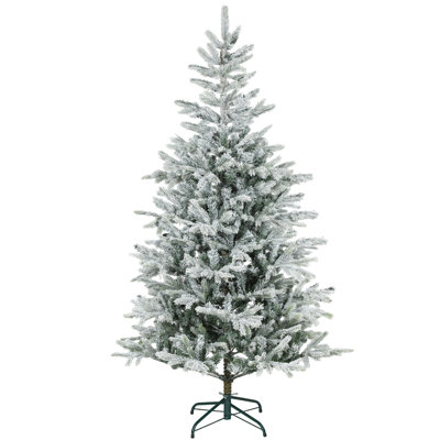Arbre de Noël artificiel givré 6 pi avec branches réalistes