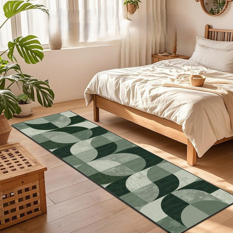 Geometric Machine Tufted 60cm X 240cm Area Rug
