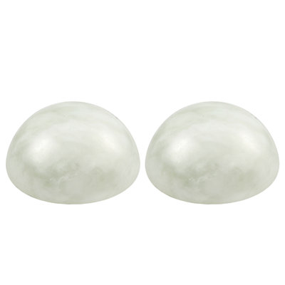 Lampe de table rechargeable minimaliste en forme de dôme, fini marbre couleur jade pour salon (paquet de 2)