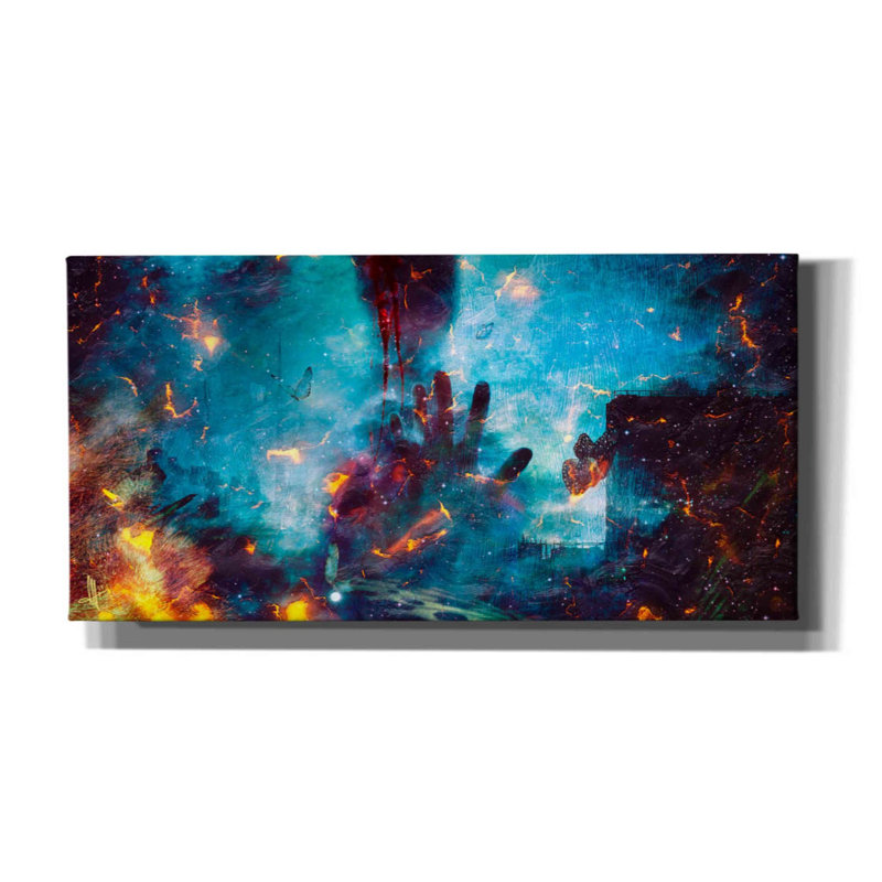 «Entre la vie et la mort» par Mario Sanchez Nevado, art mural sur toile, H 20 po x l 40 po