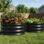  Ensemble de 3 pots de jardin surélevés ronds 2 x 2 x 1 pi, boîte de jardinière en métal galvanisé pour le jardinage extérieur-1214055292-1212704506-1214055235