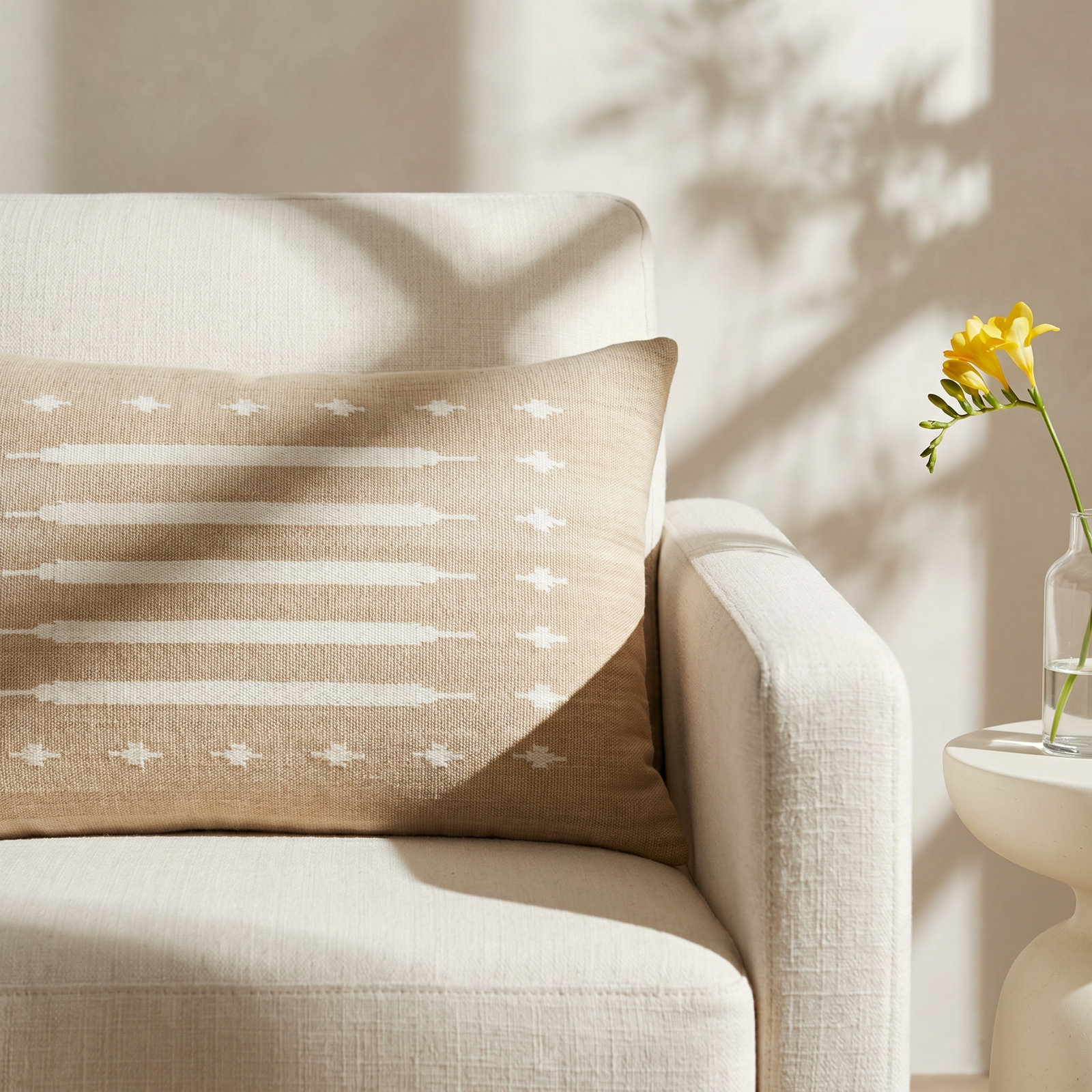 Estela Geometric Cotton Lumbar Throw Pillow, Pillow Cover Only - No Insert