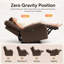 Fauteuil inclinable de luxe en cuir véritable zéro gravité avec double moteur, appui-tête réglable, chauffage et massage, charge USB / Type-C pour le salon et le cinéma maison-131376928