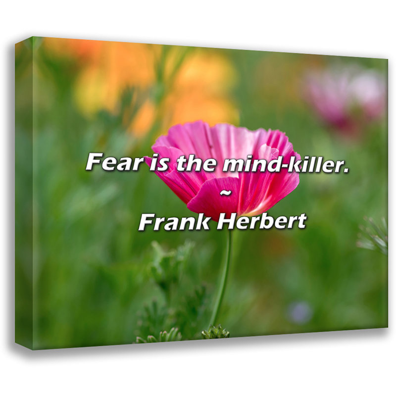 Citation de Frank Herbert: La peur est un tueur d'esprit., H 15 po x l 18 po