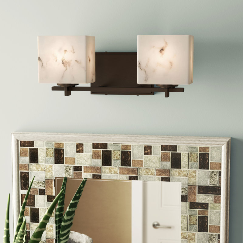 Éclairage pour meuble-lavabo 2 lumières Crew, Noir mat