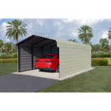 Abri d'auto en acier avec 3 ensembles muraux Arrow, 12 x 20 x 07