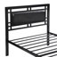 Lit simple en métal - silencieux, mobilier de chambre à coucher, cadre à structure moderne noir, option confort