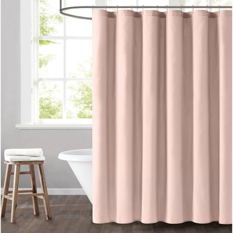  Rideau de douche en microfibre de couleur unie Trely Soft Everyday , Rose