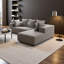 Ensemble de canapés modulaires en mousse compressée avec 5 coussins décoratifs écologiques-632383346