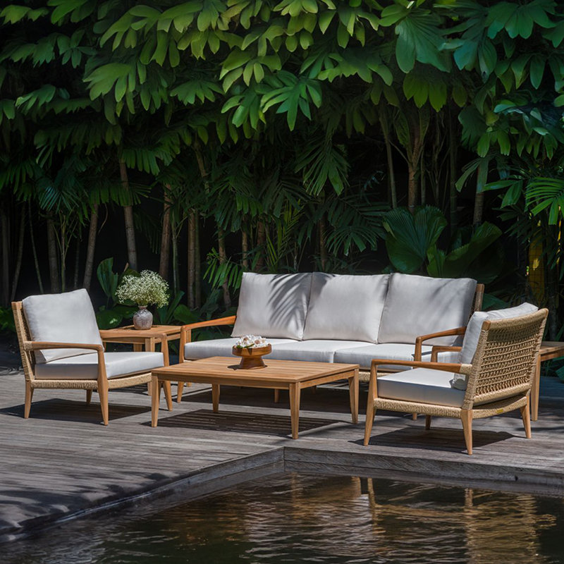 Barcelona Outdoor 3 - Seat Patio Sofa, Demo Fog