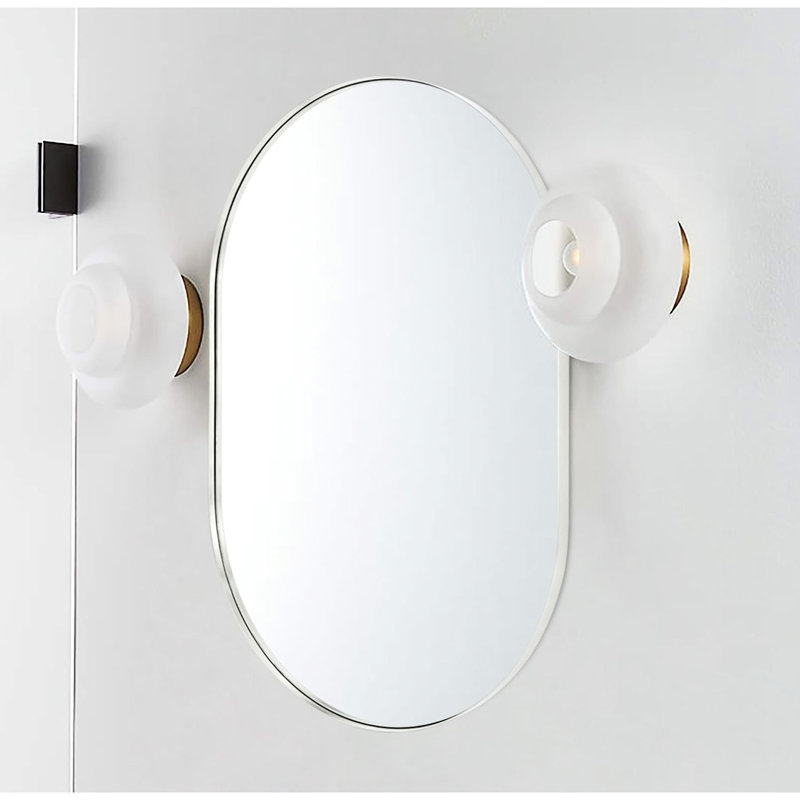 Miroir de vestibule ovale argenté 20x33 pouces