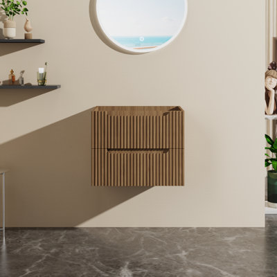 Meuble-lavabo mural flottant 23,2 po Ridhaan (armoire seulement)