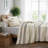Premium Comfort Bedding Sets, Polyester Stripe Design, Neutral Warmth