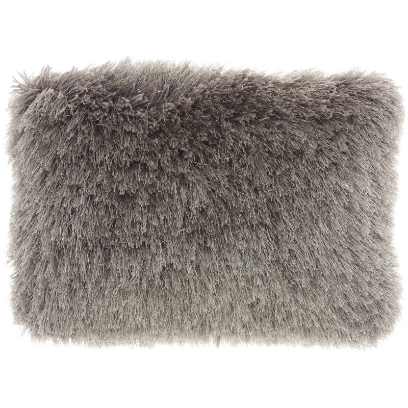 Square Pillow Cover & Insert, 14" x 20", Rectangular, Charcoal