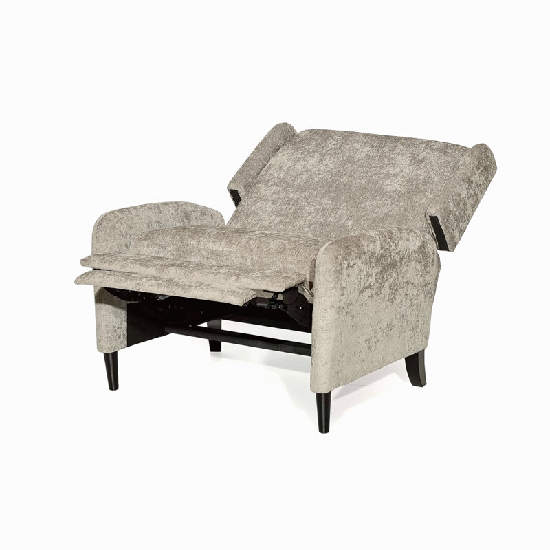 Fauteuil inclinable surdimensionné en tissu texturé, Beige