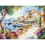 «Harbor Village» avec art mural sur toile tendue-2140807163