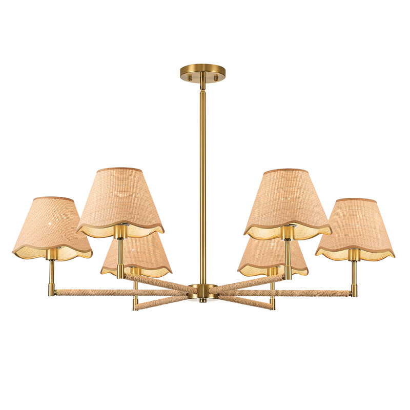 Lustre classique / traditionnel à 6 lumières à intensité variable
