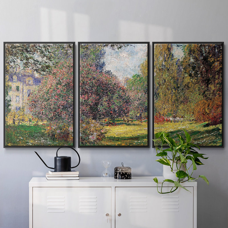 The Park By Monet 3 pièces, H 24 po x l 48 po x P 2 po, Noir