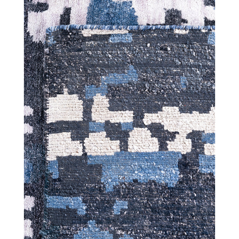 Overdyed One-of-a-Kind Rectangle 9'1" X 12'1" Hand Knotted Area Rug