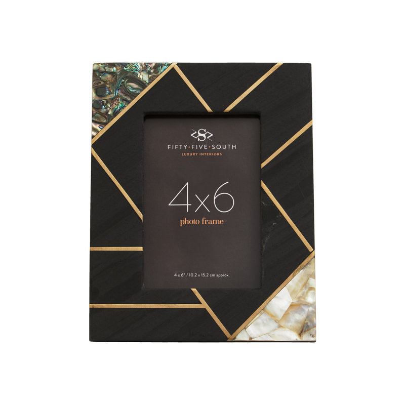 Black Picture Frame with Mat, 18cm x 23cm