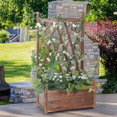 Sote 115cm H x 64cm W Wood Lattice Panel Trellis