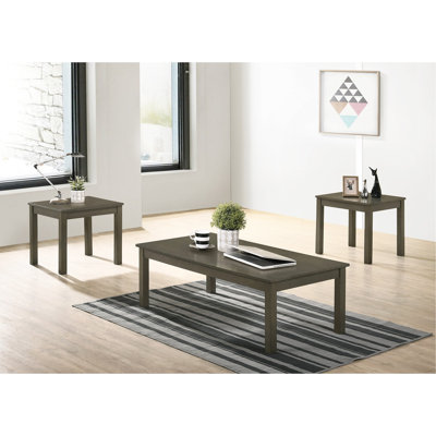 Elegant 3Pc Coffee Table Set 1X Coffee Table And 2X End Tables Living Room Furniture