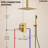 10" High-Pressure Ceiling-Mount Rainfall Shower System with Handheld Shower and Pressure-Balanced Valve-75826452-132487484