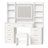 Adriel Modern Makeup Vanity With 8 Drawers & Power Outlet And Mirror Cabinet